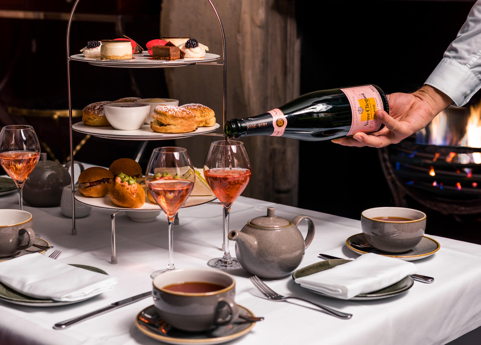 Champagne afternoon tea at Hans' Bar & Grill