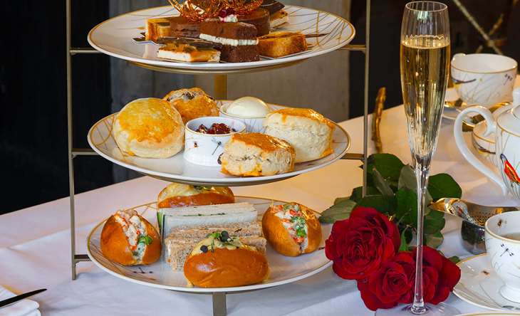 Afternoon tea with champagne at 11 Cadogan Gardens