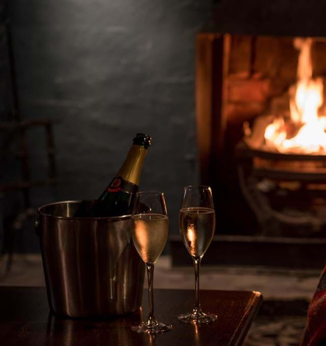 Champagne Fireplace The Lygon Arms